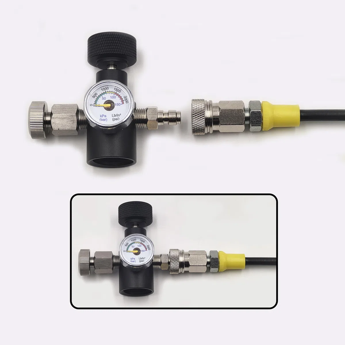 DRYHTEN Set di tubi di riempimento di CO2 con manometro TR21-4