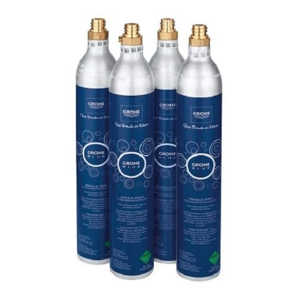 Grohe Starter Kit Bombole CO2, Argento, Set di 4 Pezzi 40422000