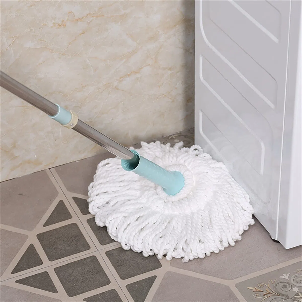 Mop/Mop per pavimenti piatti Mop e kit di ricariche Mop asciutti e bagnati per legno duro, pulizia del pavimento in piastrelle Squeeze Mop con 2 testine di ricambio Strumenti per la pulizia del
