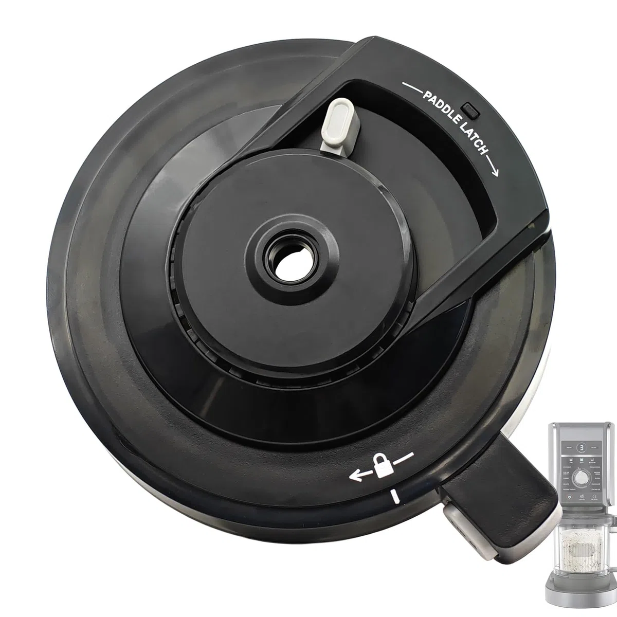 Coperchio Esterno per Ninja CREAMi Gelatiera Deluxe NC501EU, Coperchio per Ciotola per Gelatiera per Ninja Creamy Deluxe NC501EU NC500 NC500C NC501, Coperchio per Ciotola Esterna (Senza Pagaia)