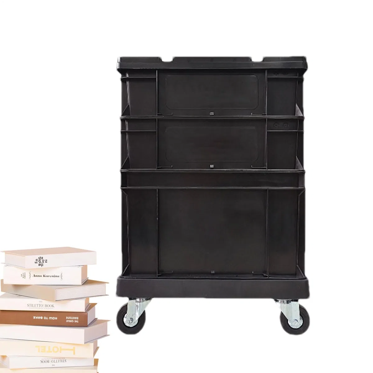 Contenitore Con Rotelle Stile Industriale Grandi Impilabili