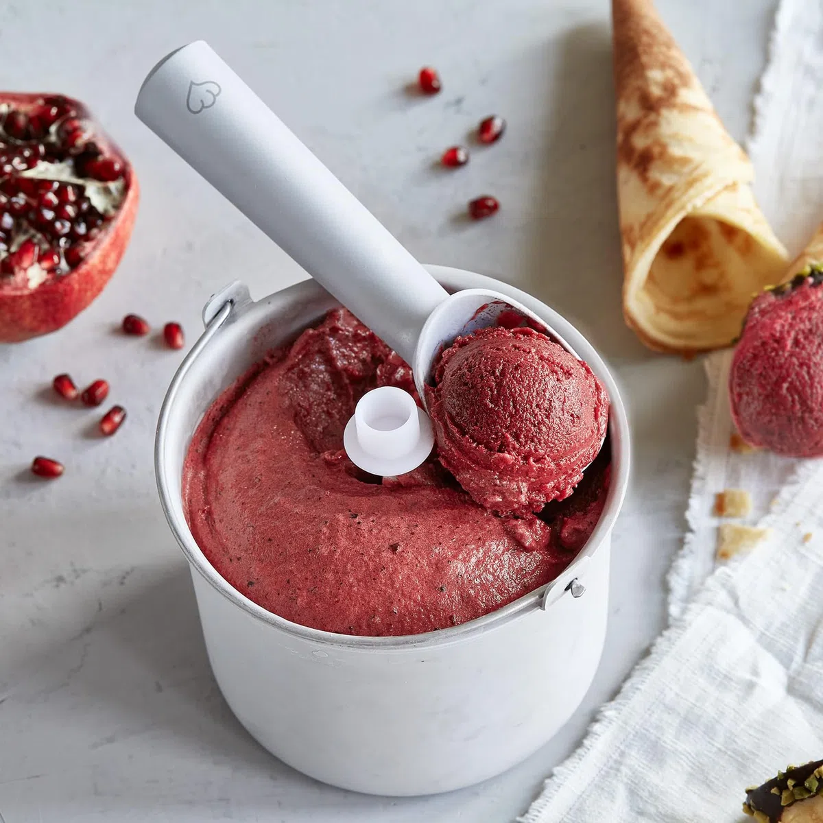 SPRINGLANE Contenitore per gelato in acciaio inox per macchina del gelato, contenitore aggiuntivo (Emma, 1,5 L)
