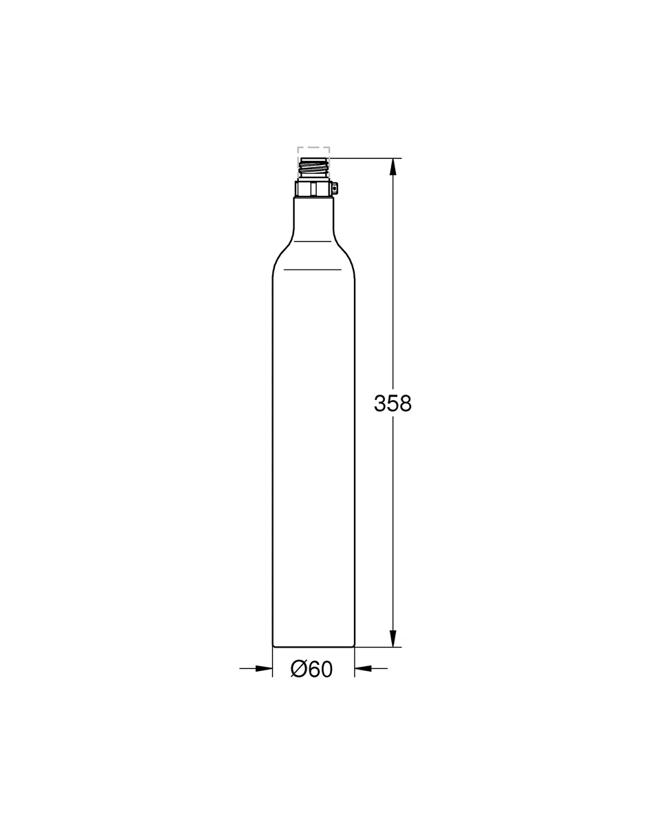 Grohe Starter Kit Bombole CO2, Argento, Set di 4 Pezzi 40422000
