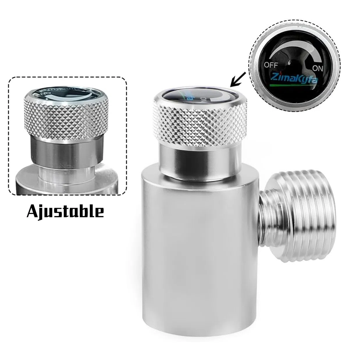 Adattatore per bombola di CO2, Ricarica Cilindro CO2 Adattatore da W21.8-14 a TR21-4, Ricarica di CO2, Convertitore di Soda, per Bombole per Acquario, Adattatore di Ricarica per Soda (Argento)