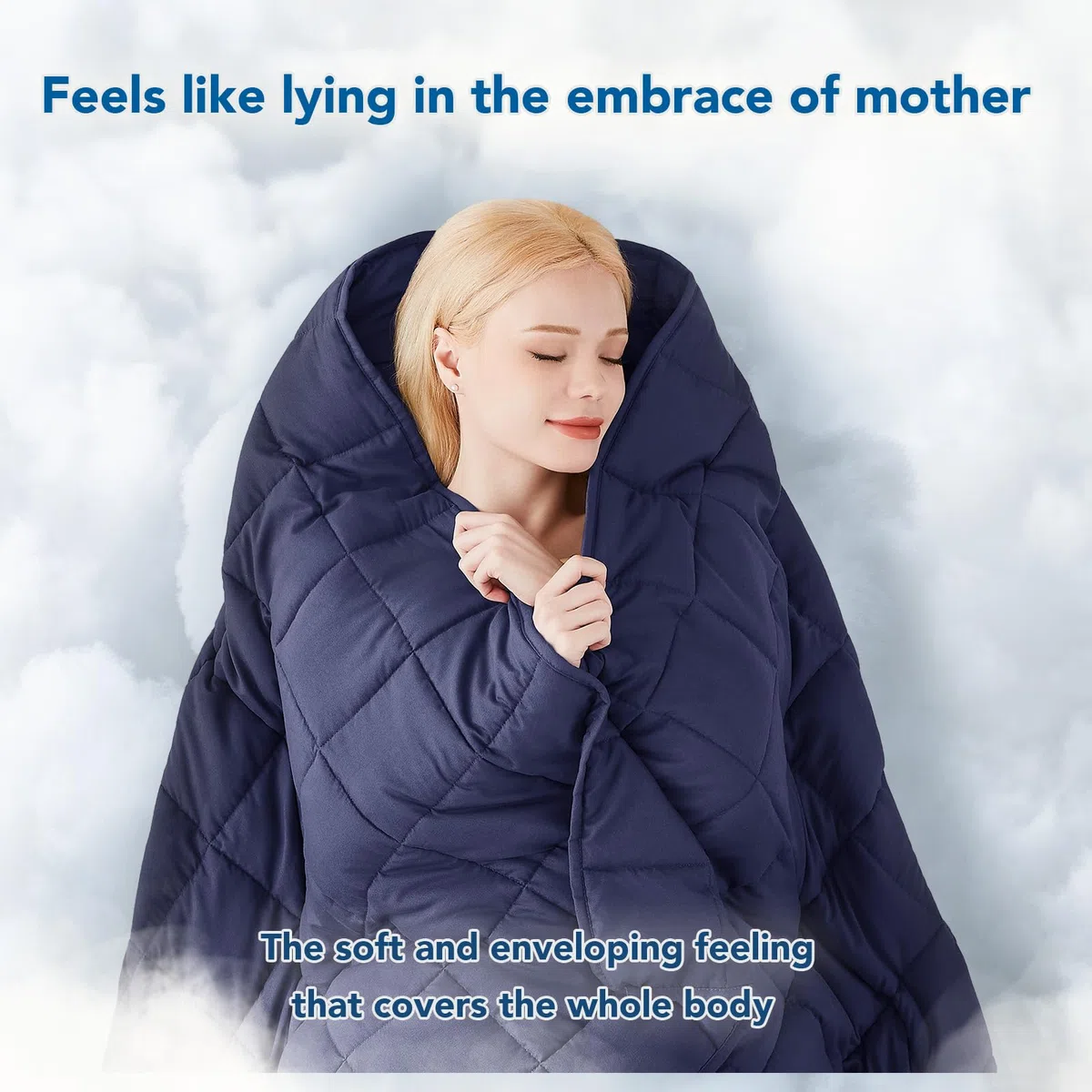 Topcee Coperta ponderata (9,1 kg, 122 x 182,9 cm, misura doppia), coperta rinfrescante e traspirante, in microfibra con perline di vetro, grande, per adulti, per tutte le stagioni, estate, autunno,