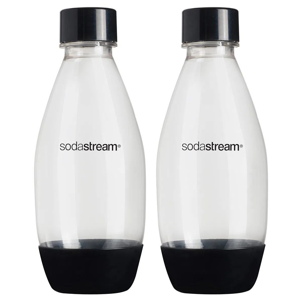 SodaStream 2 bottiglie sottili da 0,5 l lavabili in lavastoviglie (nero)