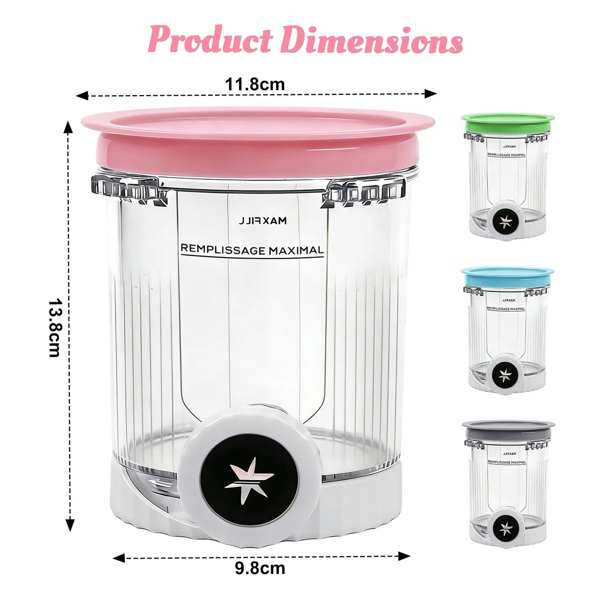 4 contenitori per Ninja Swirl CREAMi NC701EU 480 ML senza BPA e lavabile in lavastoviglie, compatibile con contenitore Ninja Creami Swirl Swirl Accessori per NC701EU, NC501EU, NC301EU, Gelatiera