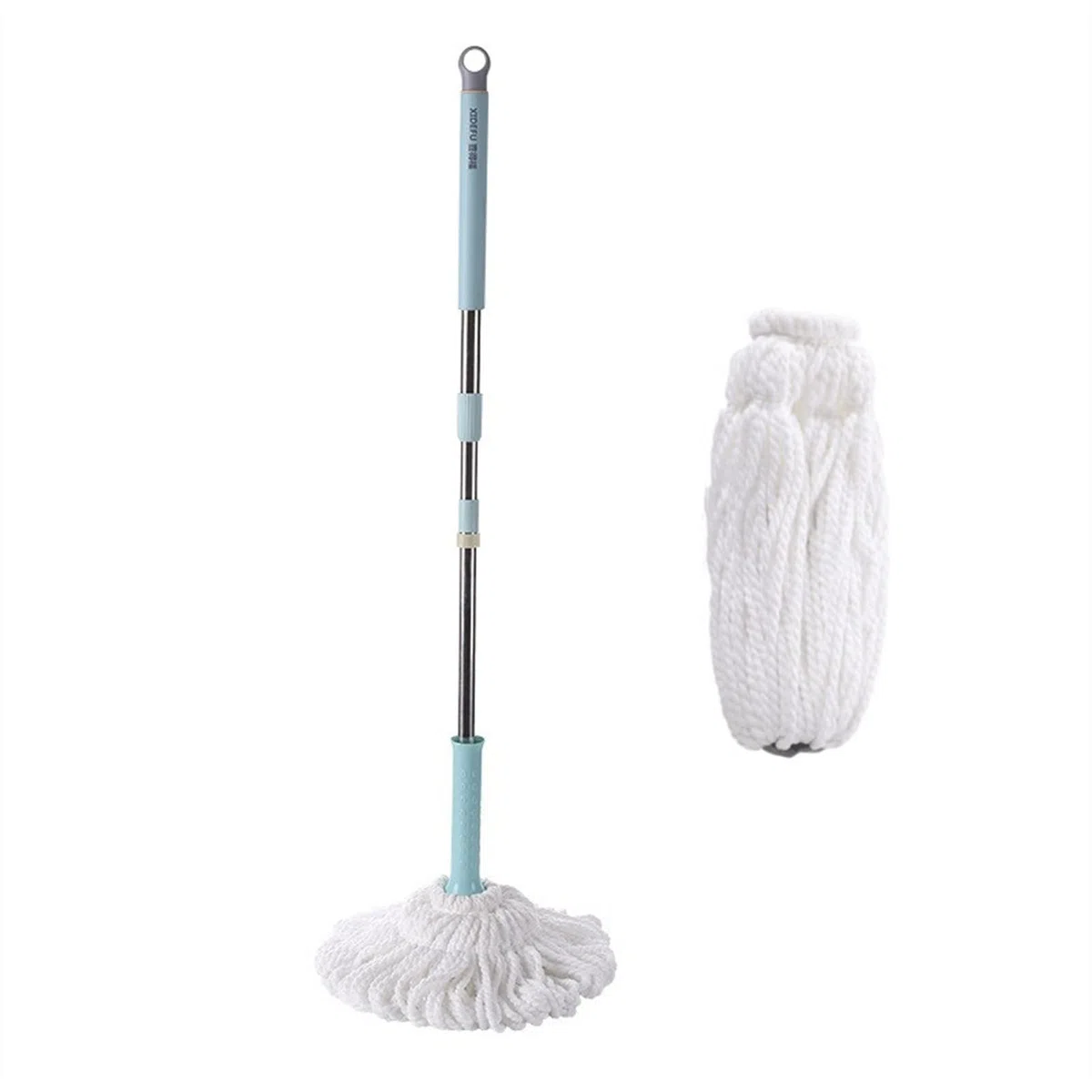 Mop/Mop per pavimenti piatti Mop e kit di ricariche Mop asciutti e bagnati per legno duro, pulizia del pavimento in piastrelle Squeeze Mop con 2 testine di ricambio Strumenti per la pulizia del