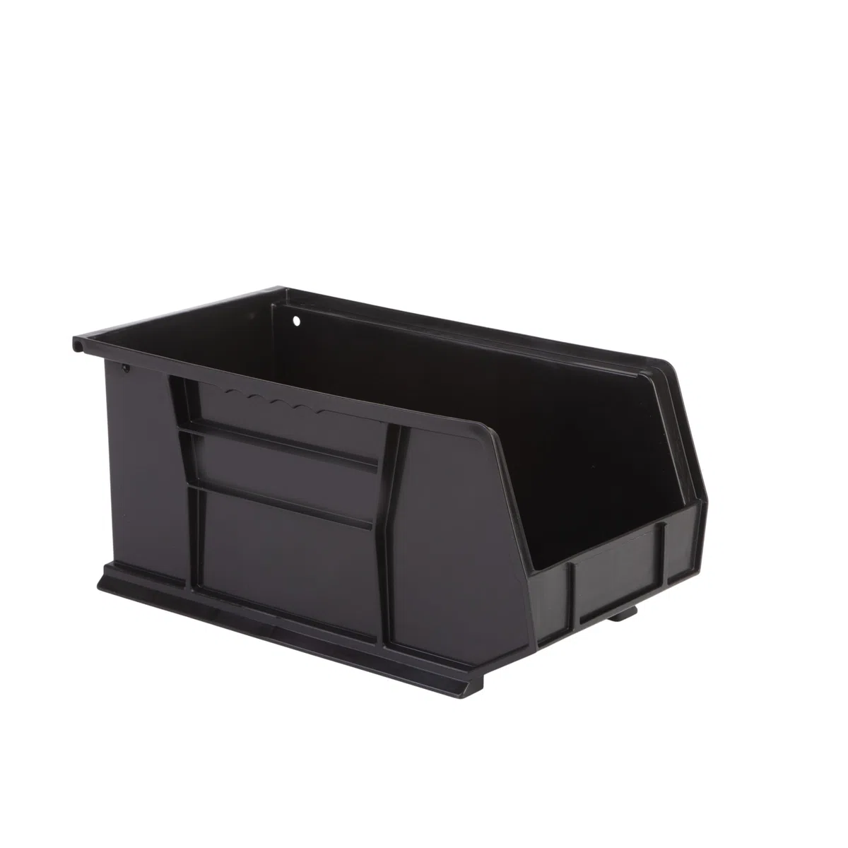 Hudson Exchange Contenitore impilabile in plastica da appendere, 38,1 x 20,3 x 17,8 cm, colore nero, confezione da 1