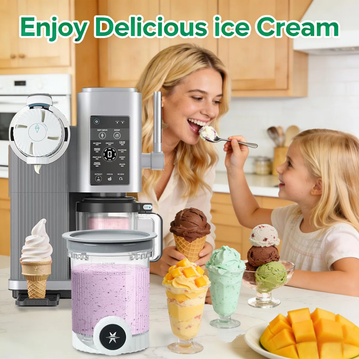 4 Contenitori Compatibili Creami NC700 NC701EU 480ml, Creami Swirl Pot con Coperchio Ermetico, Impilabili BPA-Free, per Gelato Sorbetto Frozen Yogurt