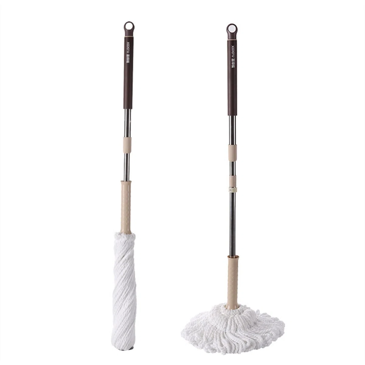 Mop/Mop per pavimenti piatti Mop e kit di ricariche Mop asciutti e bagnati per legno duro, pulizia del pavimento in piastrelle Squeeze Mop con 2 testine di ricambio Strumenti per la pulizia del