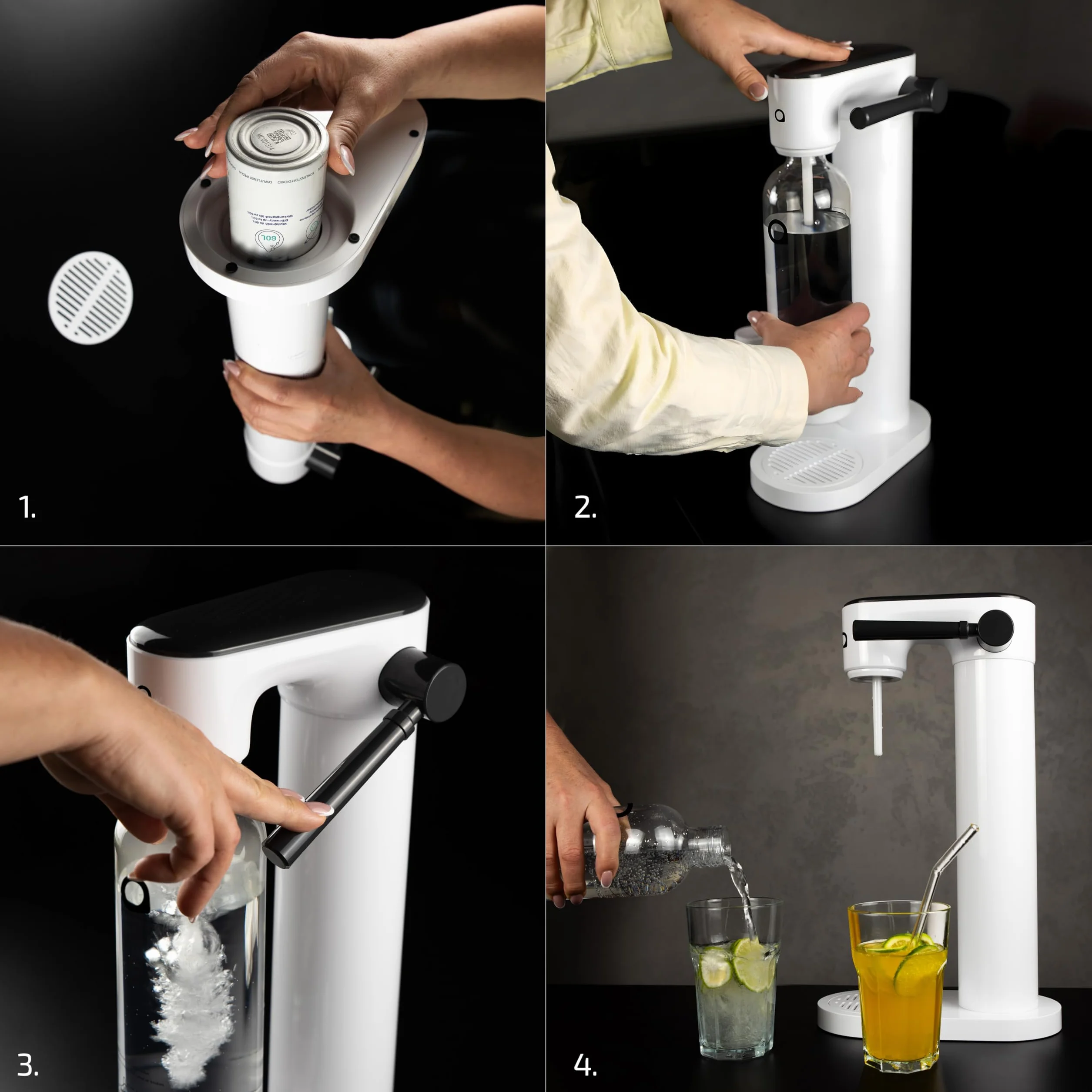 AquaFloow Cilindro CO₂ per Gasatore d’acqua Premium 600 ml, Cartuccia per Acqua Frizzante, Cilindro fino a 60 L, Ricambio Compatibile con SodaStream, Aarke- 2 pezzi