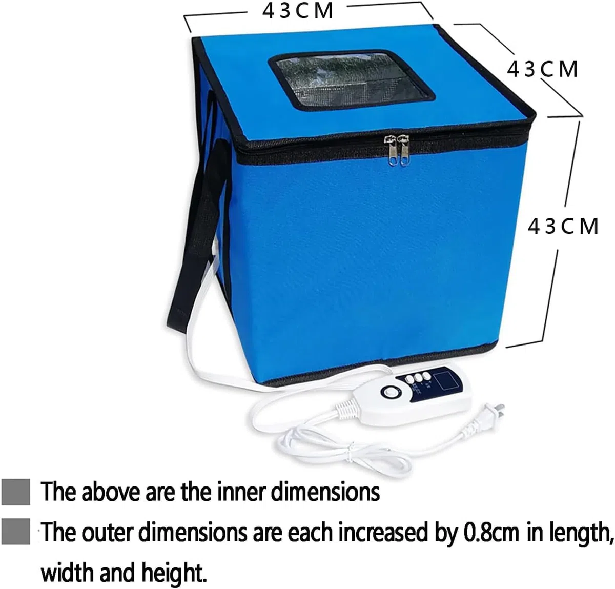 Borsa per lievitazione Pieghevole, Scatola per fermentazione dell'impasto, impostazione della Temperatura da 1 a 60 Gradi, Riscaldamento Uniforme, Design Portatile, Set per Pane e Yogurt, Mi