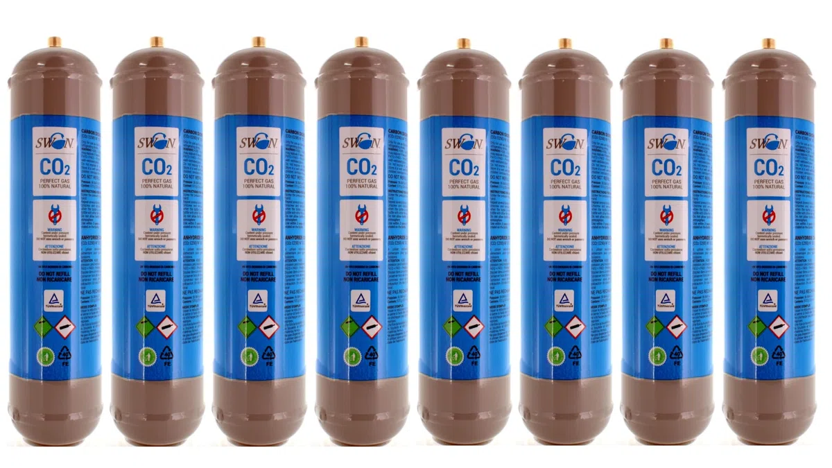 Bombole CO2 600g E290 per Gasatore Acqua Frizzante – Attacco M11x1 Compatibile Universale – Set Risparmio 8 Pezzi - Certificata TUV