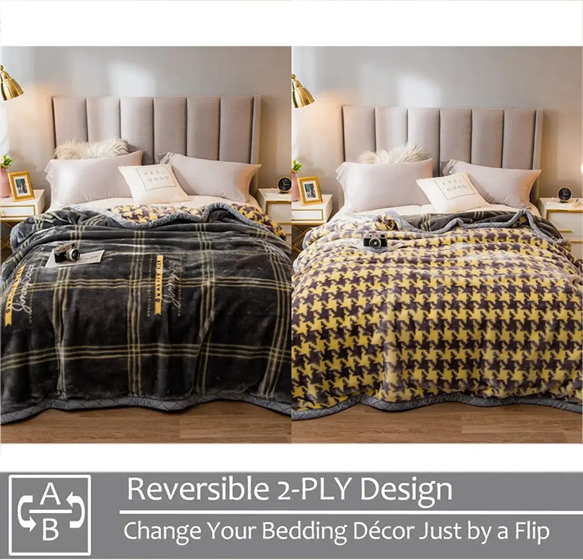 LGYKUMEG Coperta in Pile Extra Grande, 4kg Ponderata Visone Coreano Coperte, Caldo E Pesante E Coperta Accogliente in Rilievo, 2 Ply A&B Reversibile Raschel Stampata Bed Coperta,Arancia,200 * 230cm
