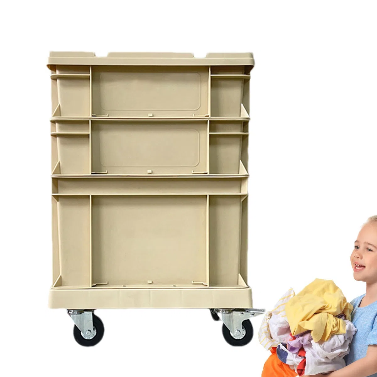 Contenitore Con Rotelle Grande Capacità Per Organizzazione Casa