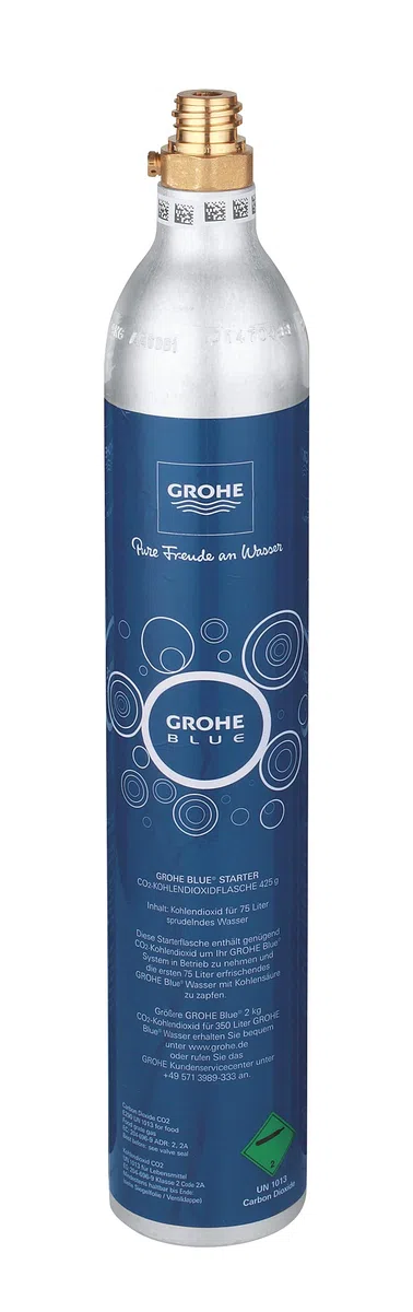 Grohe Starter Kit Bombole CO2, Argento, Set di 4 Pezzi 40422000