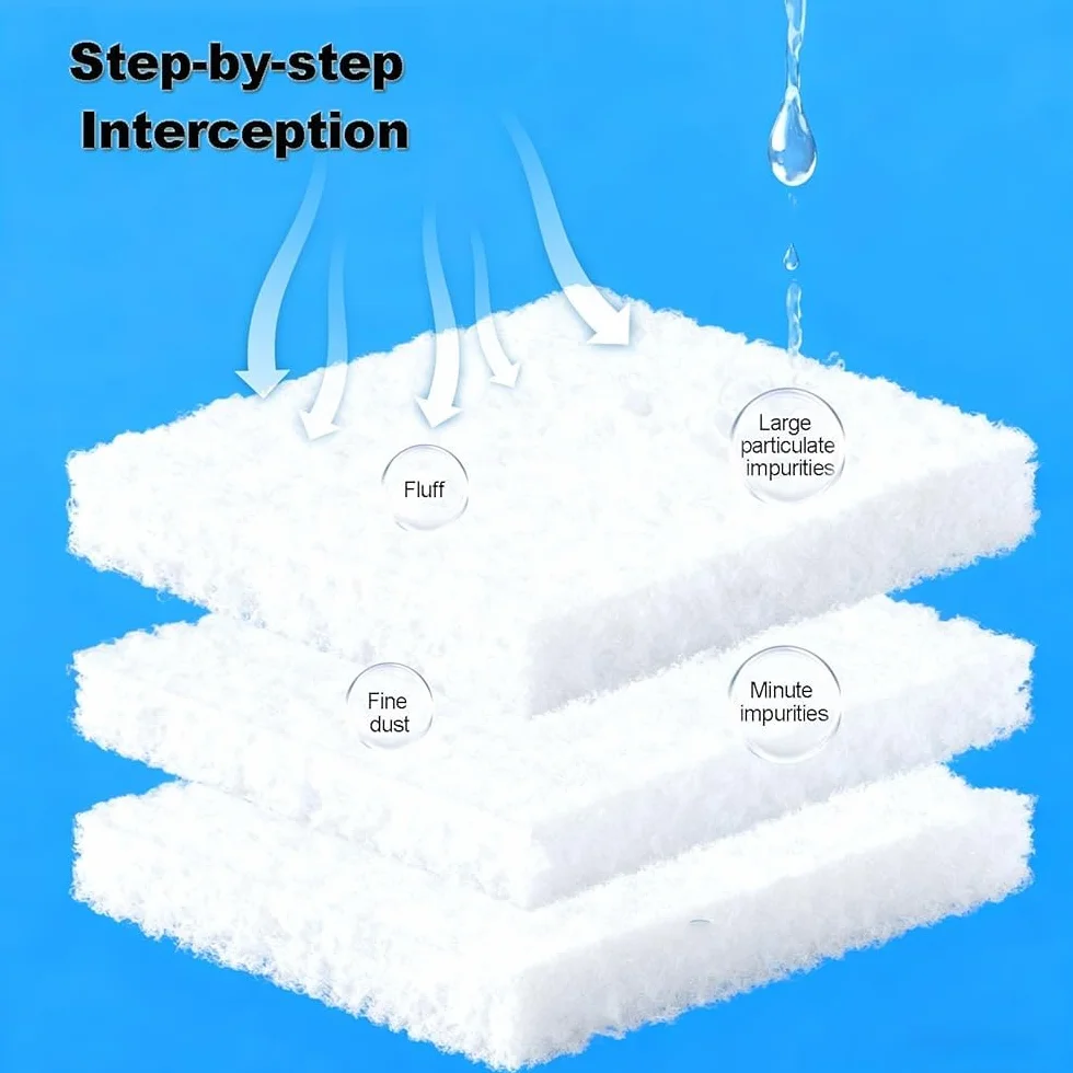 Rullo di cotone del filtro dell'aria del poliestere del poliestere di 20m, del tampone di ventilazione ad alta densità per la raccolta della polvere, disponibile in spessore di 5mm 10mm 20mm, facile v
