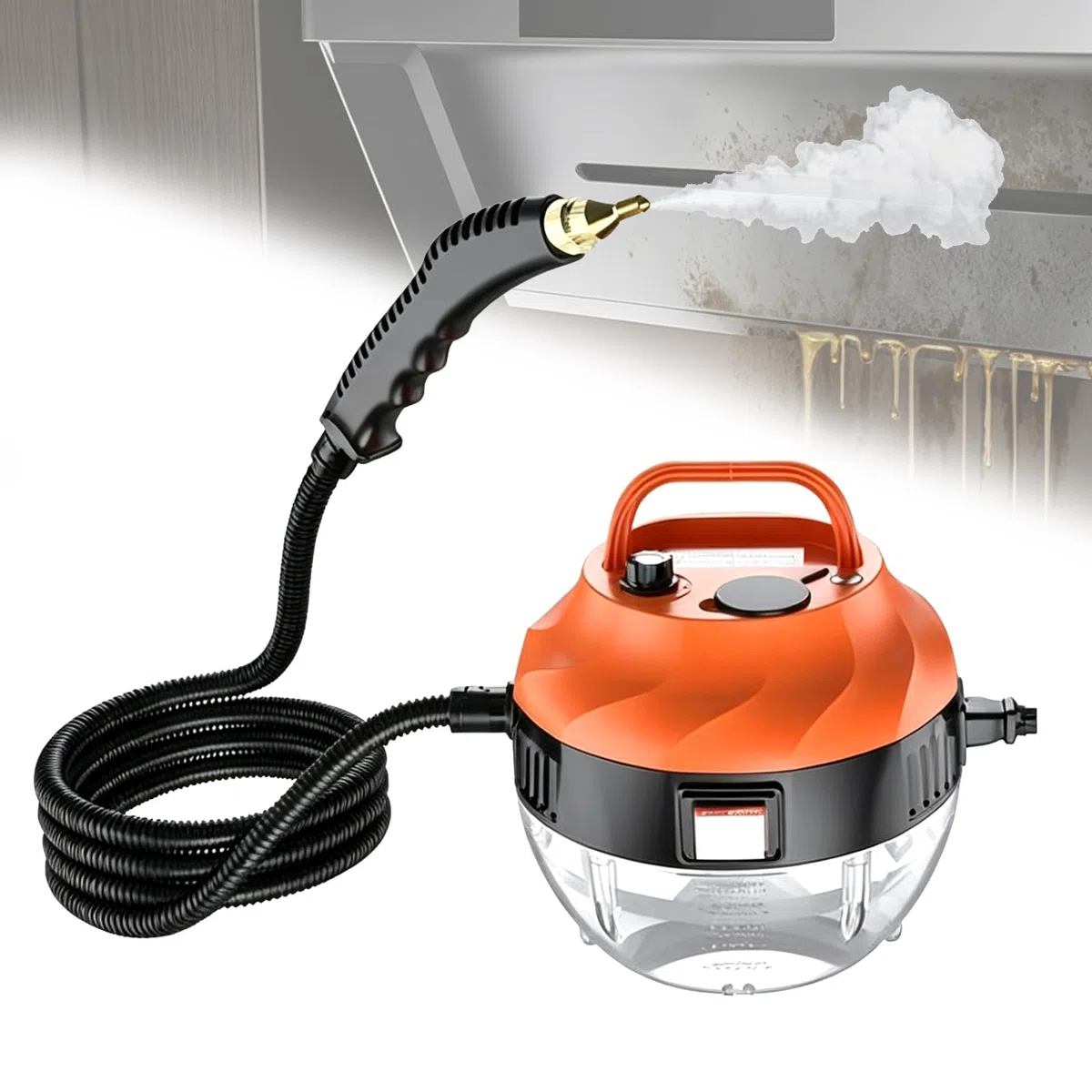 Pulitore A Vapore Portatile Da 1500 W, Macchina Per La Pulizia A Vapore Con 3 Spazzole, Serbatoio Dellacqua Da 1000 Ml, 6 Livelli Di Vapore Regolabili, Ideale Per La Rimozione Di Macchie Su Auto,
